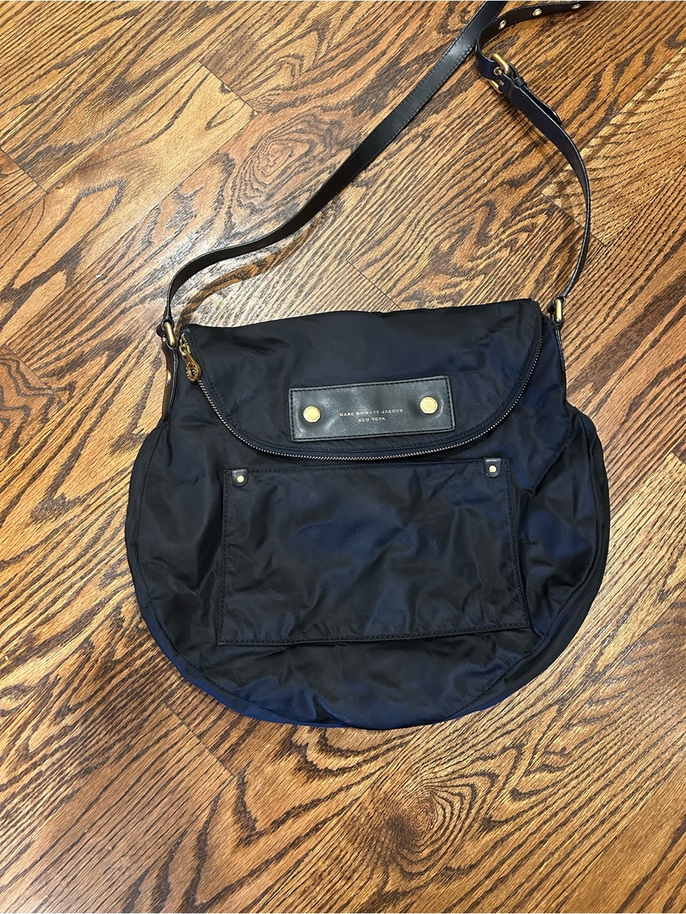Marc Jacobs Navy Nylon Crossbody with Leather Strap